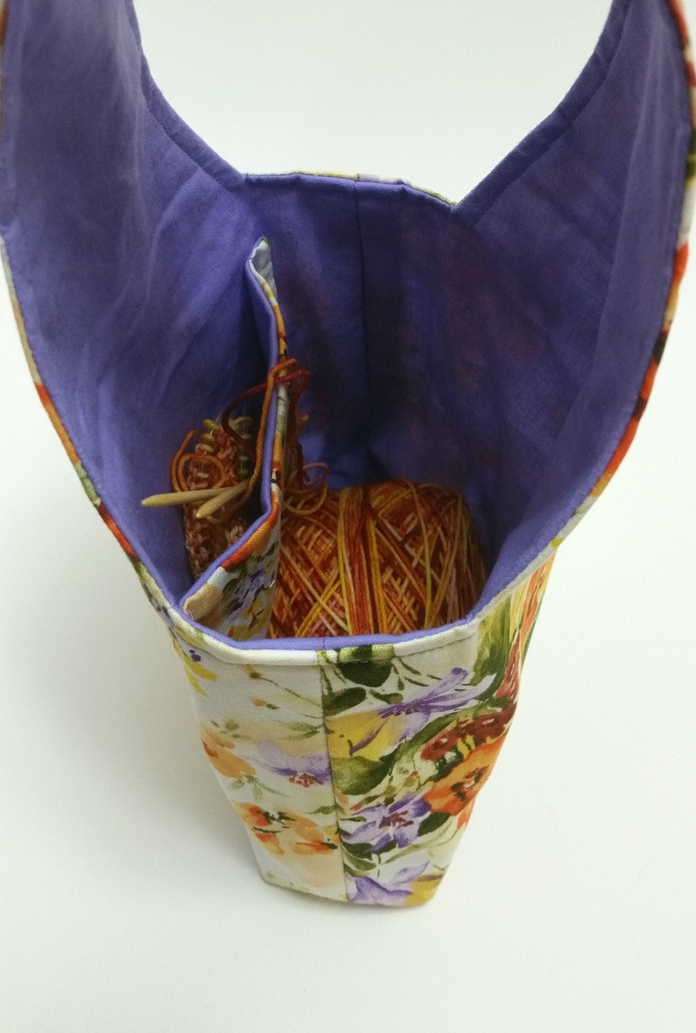 Knitting Bag Crochet Bag Small Wrist Bag Sock by SheepSprouts