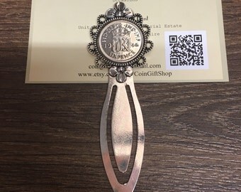 70th birthday gift Lucky Sixpence Coin Bookmark 1947