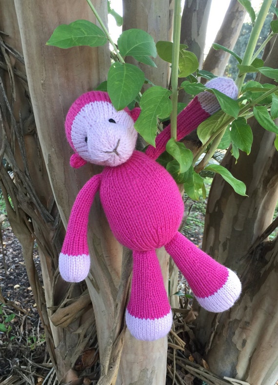 pink stuffed monkey