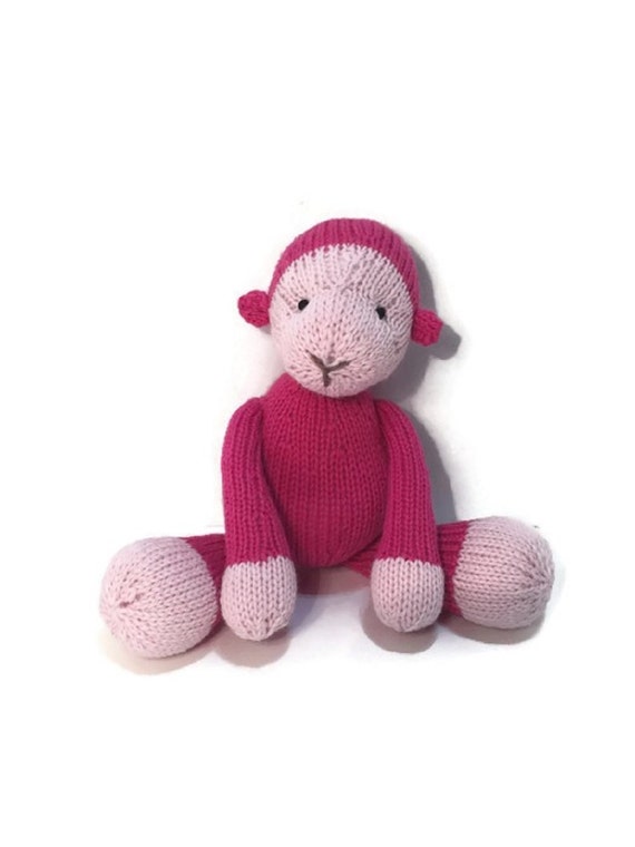 pink stuffed monkey