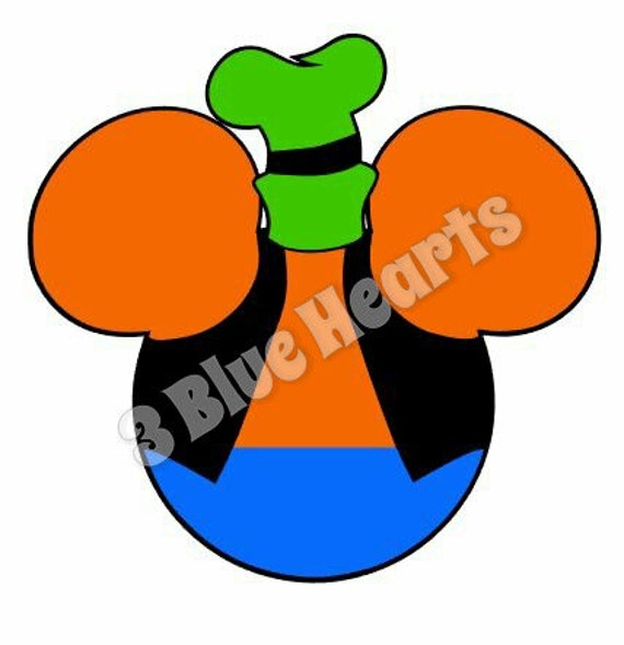 Goofy Mickey Head SVG and Studio Goofy Svg by 3BlueHeartsDesign