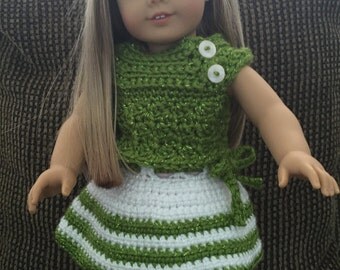 American Girl Doll Skirt and Sweater Set