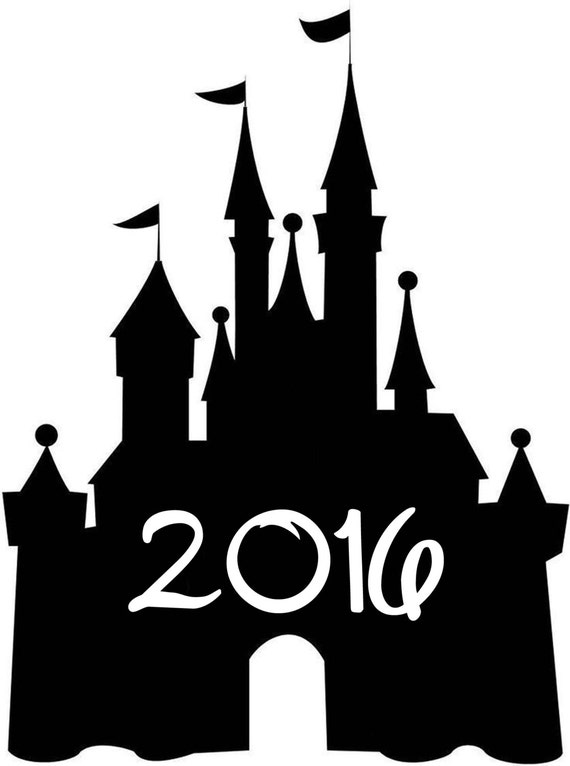 Disney Castle 2016 Vinyl Car Decal Glitter available
