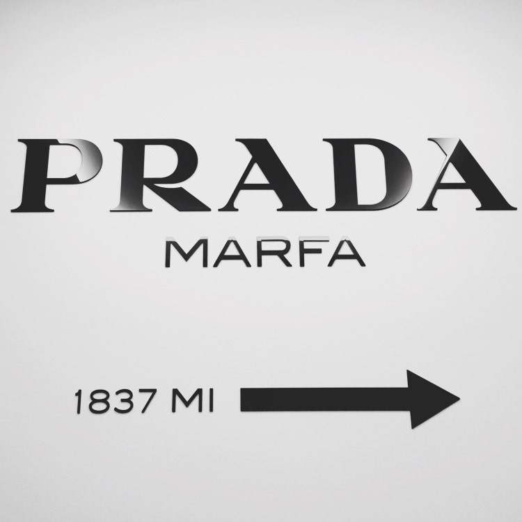 PRADA MARFA Gossip Girl decal home decor sticker by Acrylletters