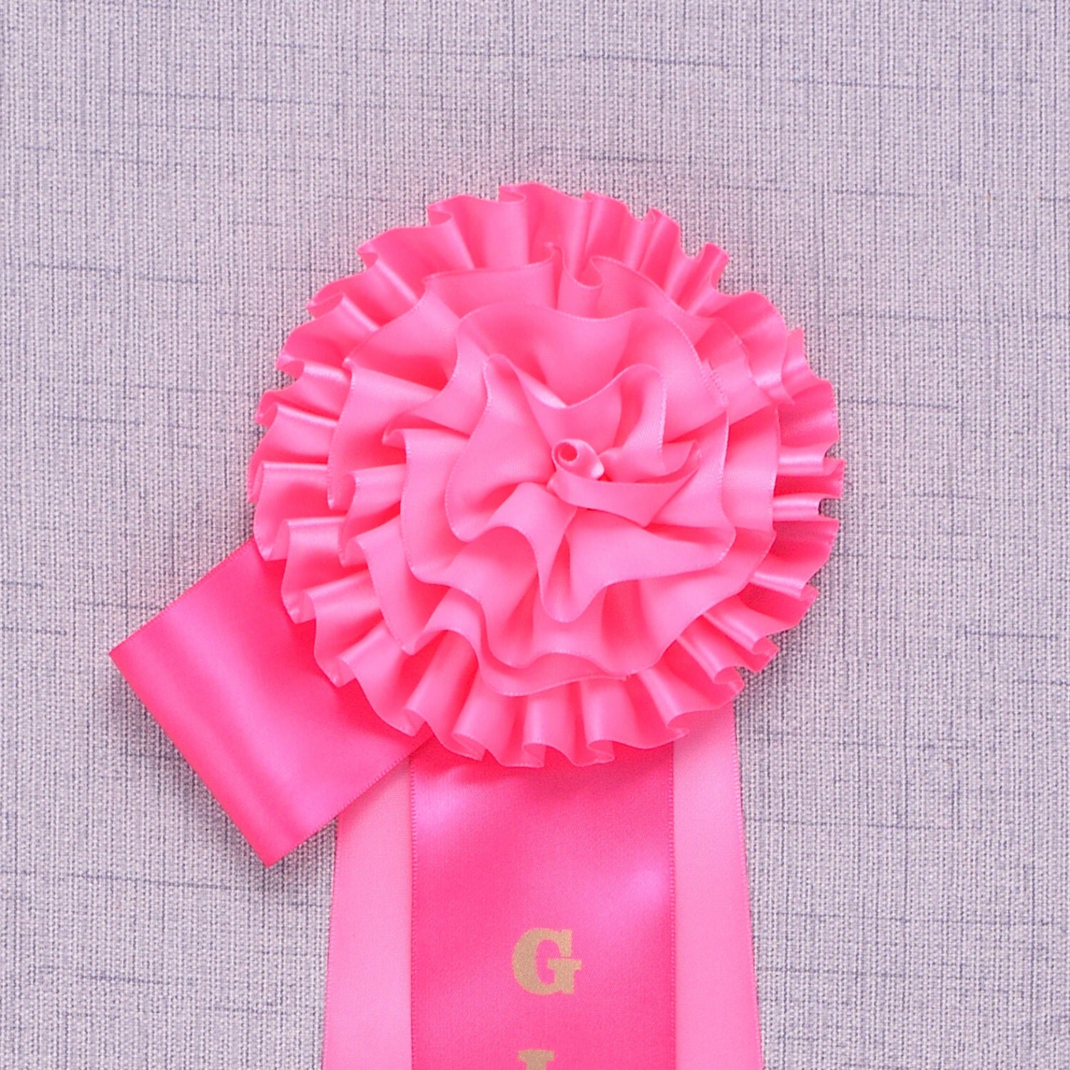 GLAMOROUS Rosette Award Ribbon Custom Award Custom Birthday