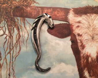 hand forged horse shoe hoof pick