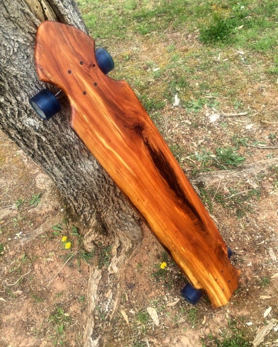 Live Edge Apple Wood Slab Longboard by AvoxWoodworking on Etsy