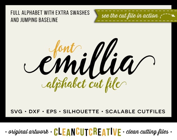 Full Alphabet SVG Fonts Cutfile - Fun Modern Script cricut ...