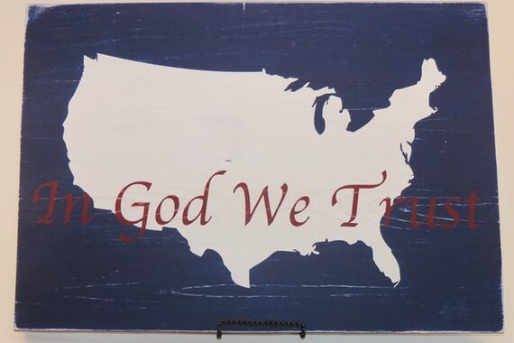 In God We Trust United States Wooden Sign