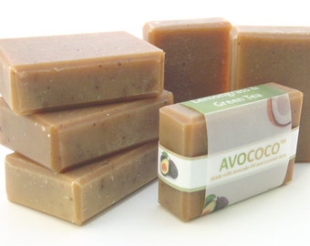 Green Tea Soap, Bar Soap, Lemongrass Soap, Natural Soap, Vegan Soap, Handmade Soap, Green Tea, Coconut Milk Soap, Essential Oil Soap