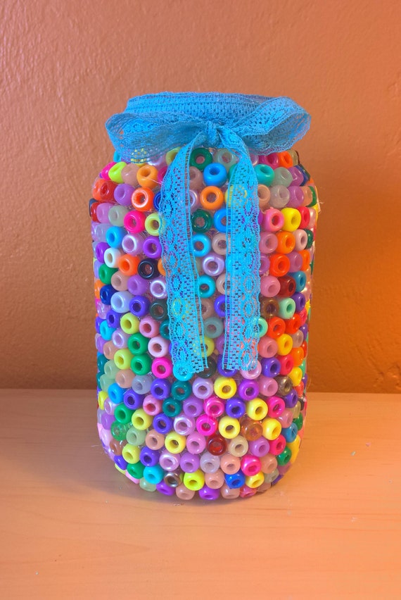 Bead Mason Jar by ArtsyFartsyMelissa on Etsy