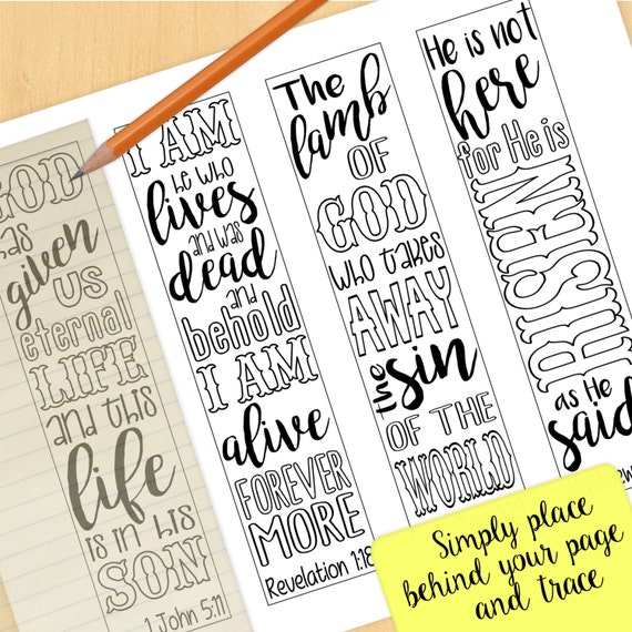 set 1 bible journaling printable by bibleversecoloring on etsy