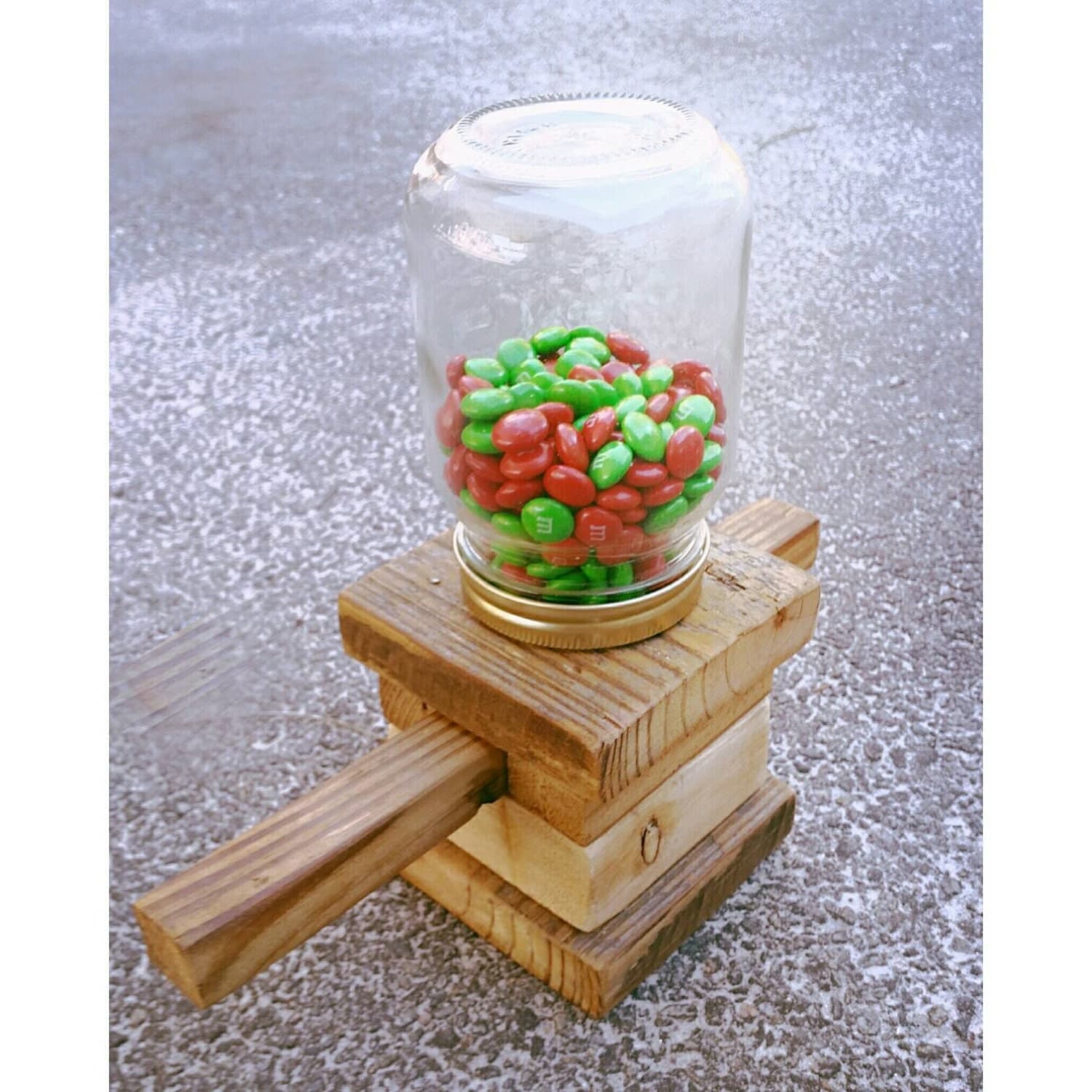 Wood Candy Dispenser by SalvagedLoveDesign on Etsy