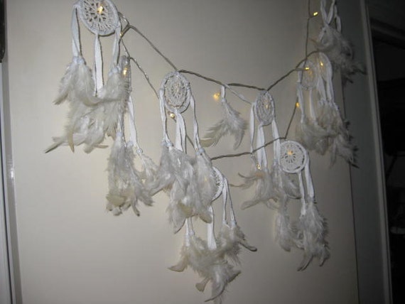 20 Led String Fairy Lights White crochet by LiteYourWorldbyMaria