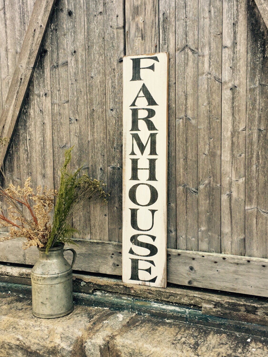 Download Farmhouse Wood Sign Vertical Wall Art Farm Home Decor