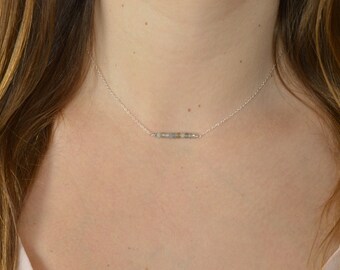 Faceted Labradorite necklace * and fine chain