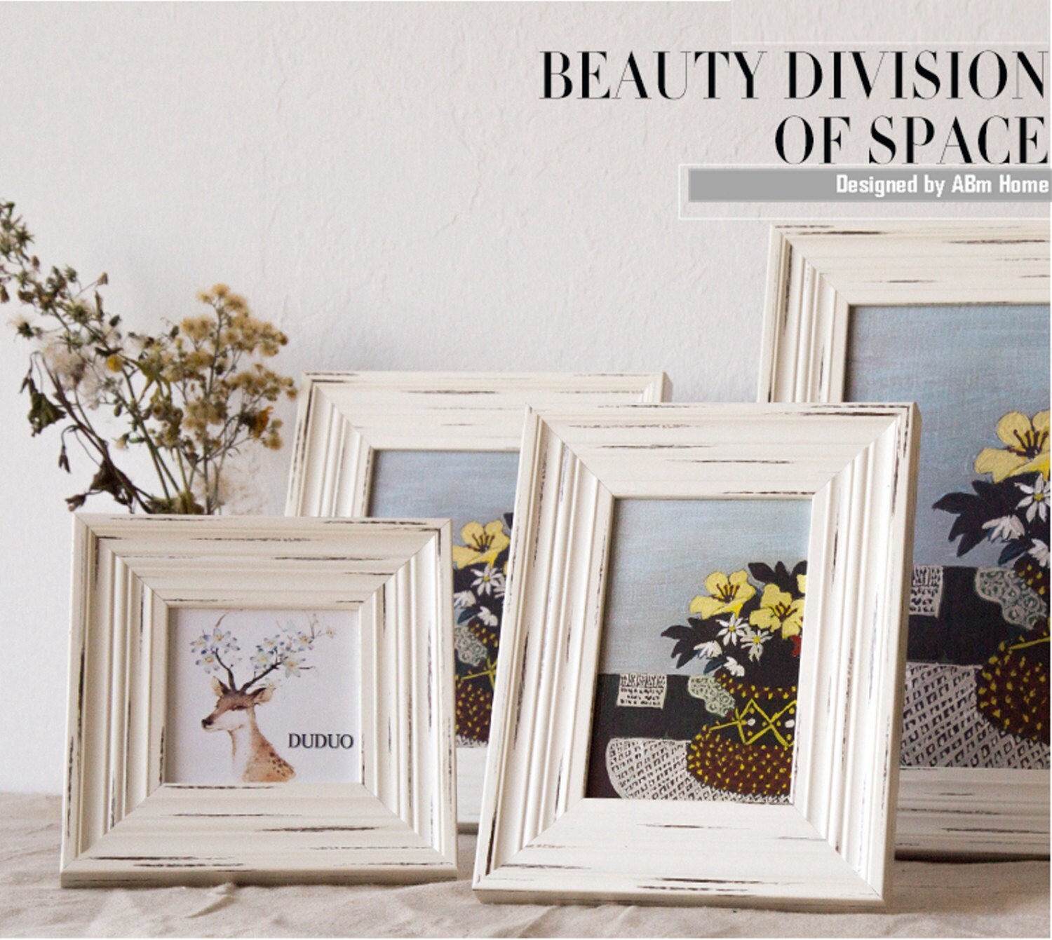 Photo Frame Set Set of 4 Vintage style table photo by ABmHome