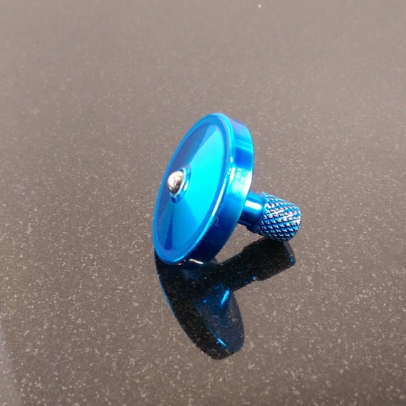 Precision Spinning Top Aluminum in Translucent Blue 1 EDC