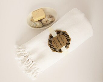 White Turkish Towel, Turkish Peshtemal Towel, Turkish Bath Towel, Hamam Towel, Beach Towel, HandTowel,Bridesmaid, Travel, Swim Towel