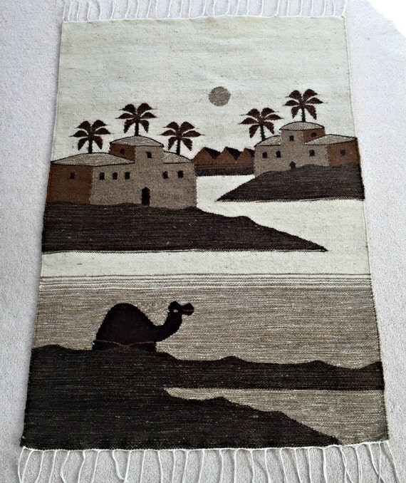 Handmade Rug Egyptian Rug Wool rug 29x40 by EverythingBoutiquArt