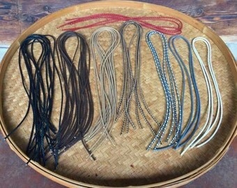 37 Braided Leather Bolo Cord-Bolo Ties-Braided Leather-Craft Supplies-Leather Craft-Machine Braided Leather Cord-Colored Leather Cord