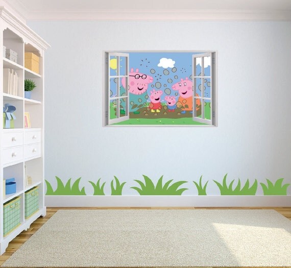 Peppa Pig 3D Window.0067801 wall art/decal sticker kids