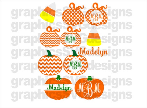 Download Fall Monograms SVG File For Cricut and Cameo DXF for