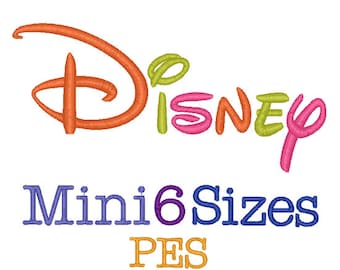 Mini Disney Embroidery Font 6 Sizes, Disney Design Embroidery Font ,Machine Embroidery PES Format,Monogram Embroidery,Monogram Font
