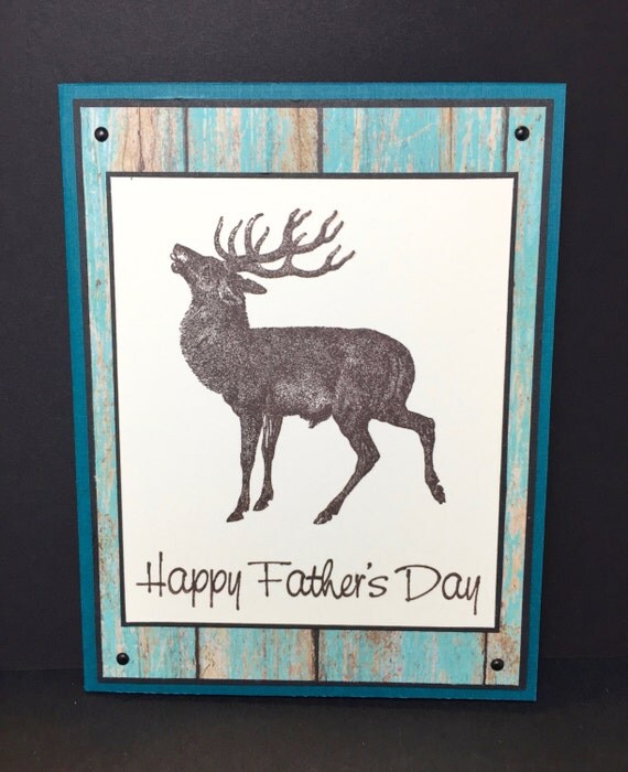 Fathers Day Card Elk Hunting Hunter Deer by LuckyCowgirlDesign