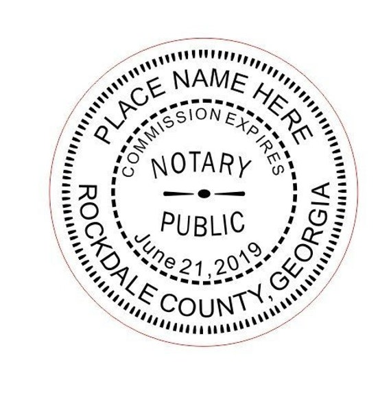 Custom Notary Georgia Stamp Style-5 Traxx 9045 Custom Notary