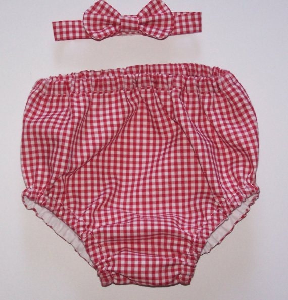 Baby Boy Diaper Cover With Matching Bow Tie/ Gingham