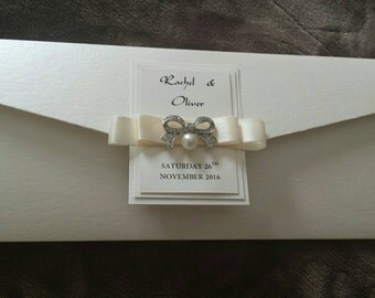 Classic Pocketfold Wedding Invitation. Available in other colours. *Sample Listing Only*