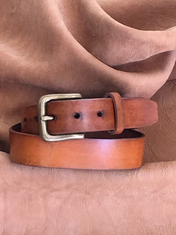 Genuine Leather Cowhide Belt Tan