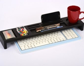 Wooden Desktop Storage Organizer in Black