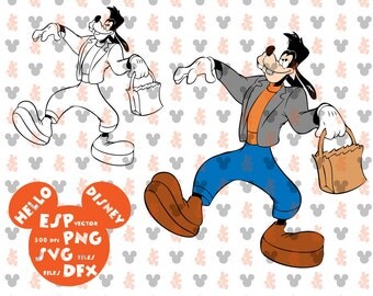 Disney Halloween Goofy Frankenstein Clipart Disney - Cut files - Mouse Die Cuts - Svg Dxf Eps Pdf Png