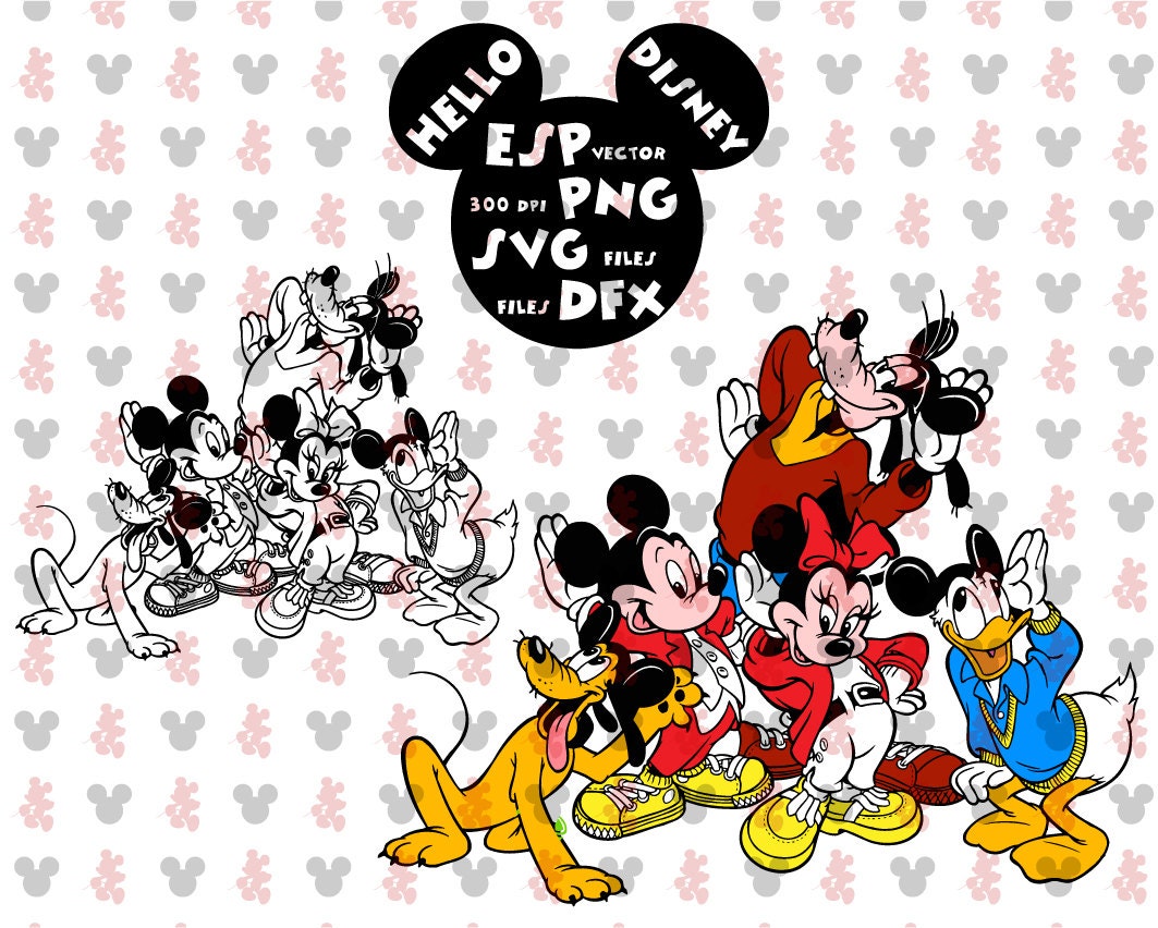 Disney Svg Mickey and friends Clipart Disney Cut files