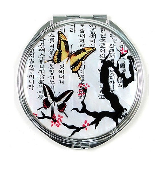 Korea traditional Hunminjeongeum hand mirror South by cocoworld