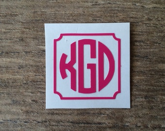1.5 Inch Monogram Decal / Small Monogram / Small Decal Sticker / Tiny Monogram Sticker / Little Monogram / Mini Monogram Decal / iPad Decal