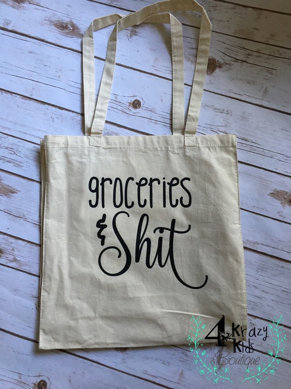 Canvas Grocery Tote Urban Reusable Bag Custom Cute Sayings.