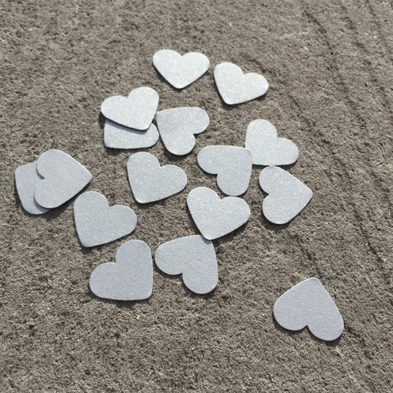 Small Metallic Heart Shaped Confetti Wedding by WeaversPaperWorks