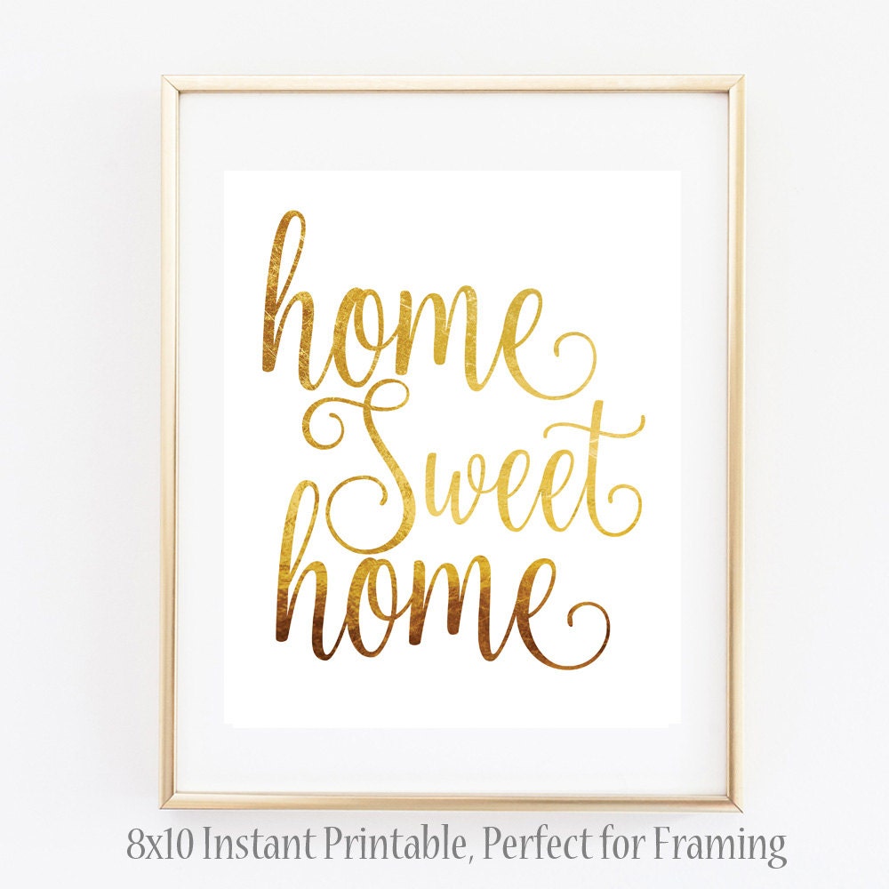 home sweet home sign home printables quote sign 8x10