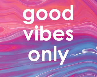 Items similar to good vibes only -- screen printed, wool felt wall ...