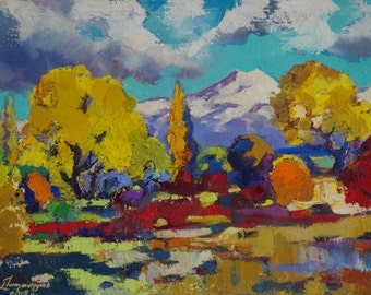Autumn Palette, Landscape oil Painting, Handmade art, Painting on Canvas, Impressionism, Oil on Canvas, Signed
