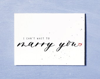 I Can't Wait To Marry You, Groom Wedding Day, Bride Wedding Day, Instant Download Printable, Card For Groom, Card For Bride, Engagement Card