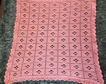 Call the Midwife Baby Girl Blanket, Crochet Blanket, Pink Blanket, New Baby, Gift, Stroller blanket