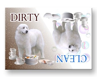 Great Pyrenees Clean Dirty Dishwasher Magnet