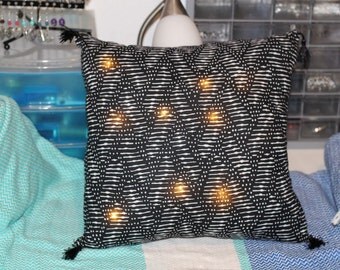 Bright ethnic square cushion