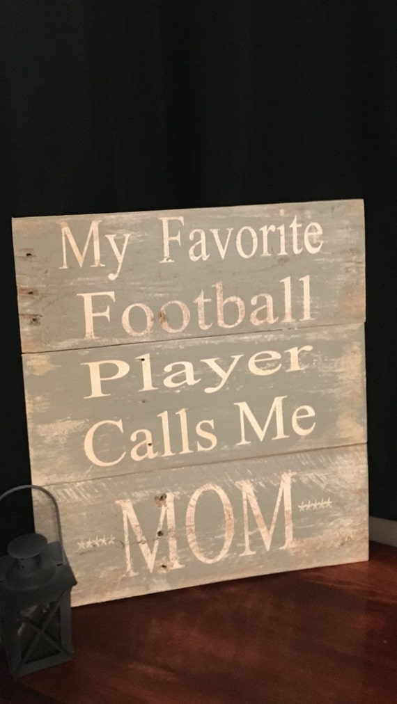 Items similar to Football Player Sign, Hand Painted, Reclaimed Pallet