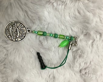 Pisces horoscope phone charm/ dust plug