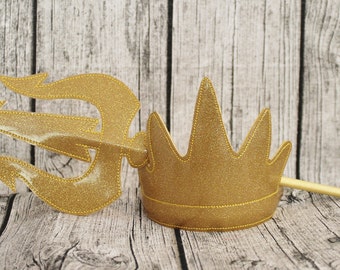 Ursula Evil Sea Witch Villain King Triton Inspired Tiara Crown or Trident for Children or Adults Little Mermaid, Two sizes available